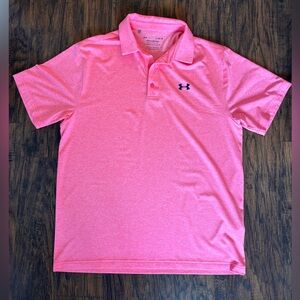 Under Armour Men's Bright Pink Polo Shirt “The Playoff Polo” Size Large L